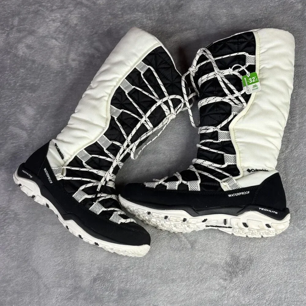 Columbia Boots Womens Size 6 Black Waterproof Insulated Snow Techlite BL1746-010